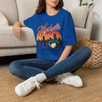 Nashville Backgammon T‑Shirt — Vintage Skyline Game Night Tee
