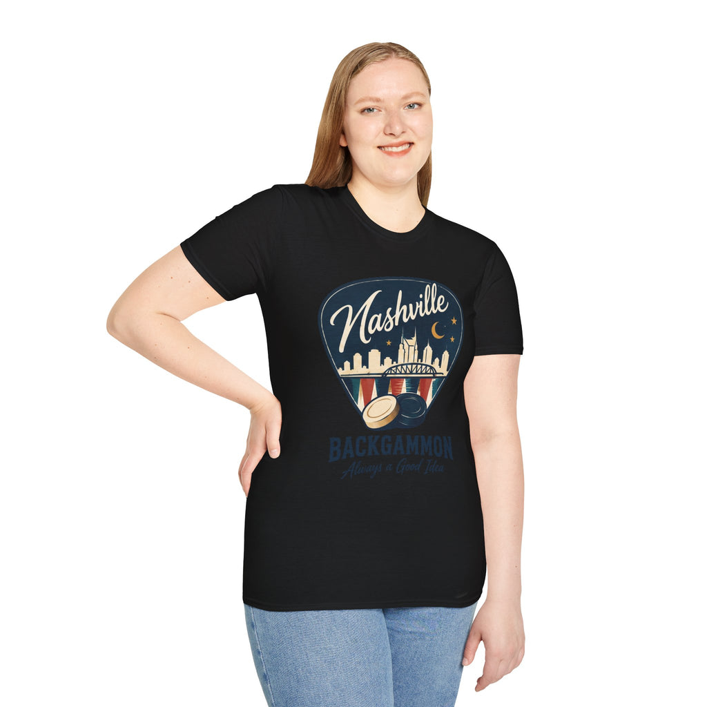 Nashville and Backgammon 2 T-Shirt — "Always a Good Idea" Vintage City Game Tee