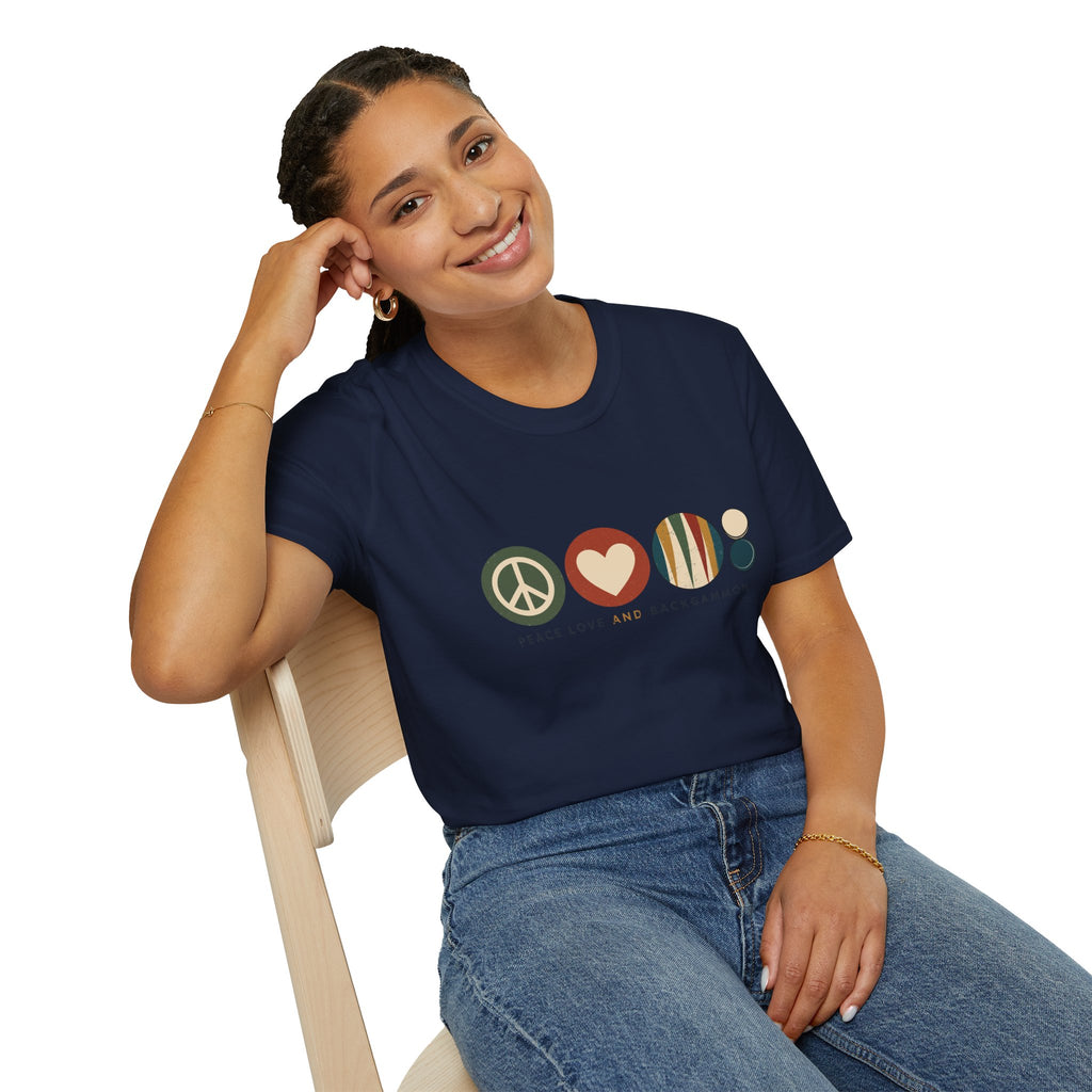 Peace Love and Backgammon 2 T-Shirt