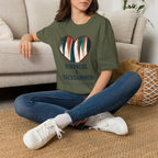 Backgammon Heart T-Shirt — "Kindness & Backgammon: Always a Good Move"