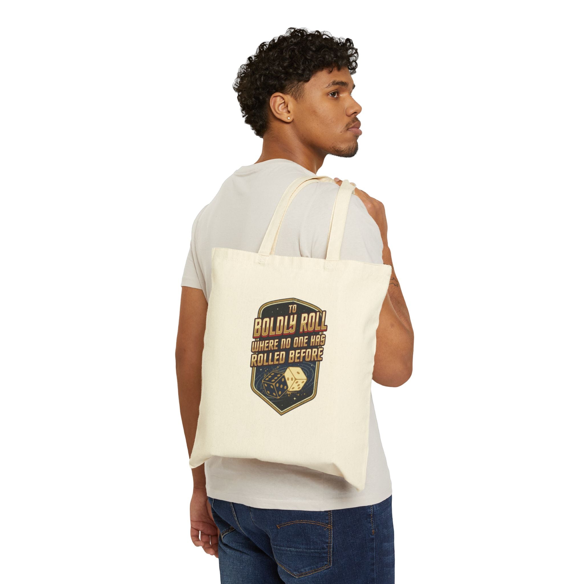 “To Boldly Roll Where No One Has Rolled Before” Cotton Canvas Tote Bag
