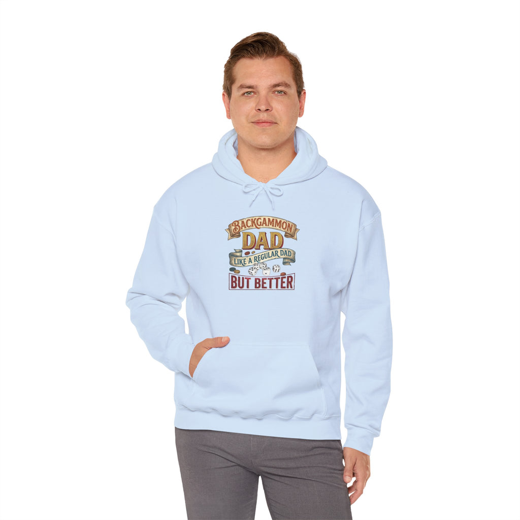 Backgammon Dad "Like a Regular Dad But Better" Unisex Heavy Blend™ Hooded Sweatshirt