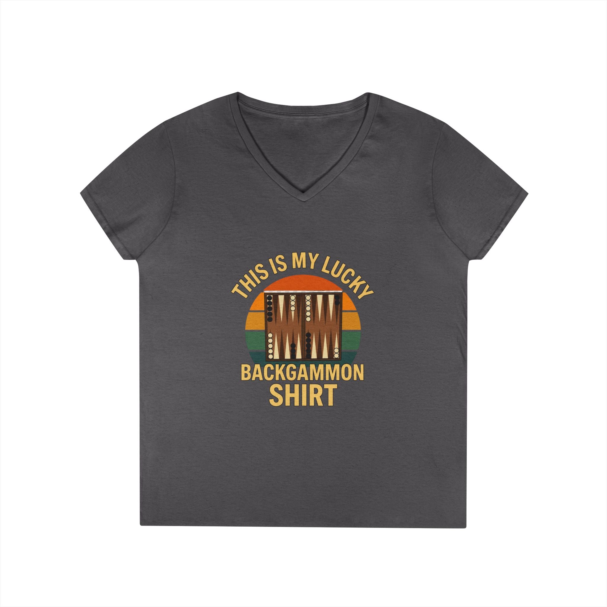 This Is My Lucky Backgammon Shirt Ladies' V-Neck T-Shirt