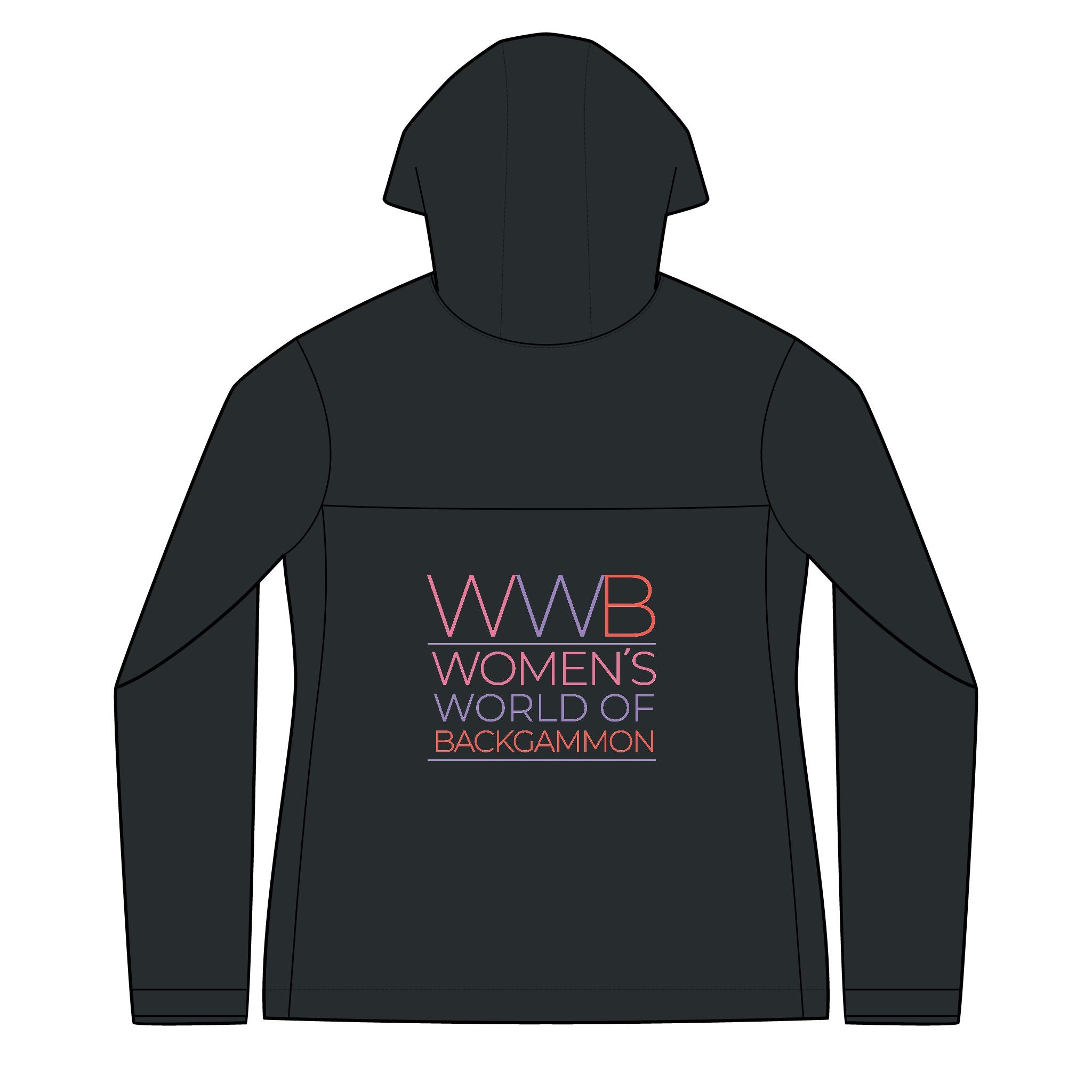 Arcadia Women's Hoodie Jacket — Women's World of Backgammon Logo