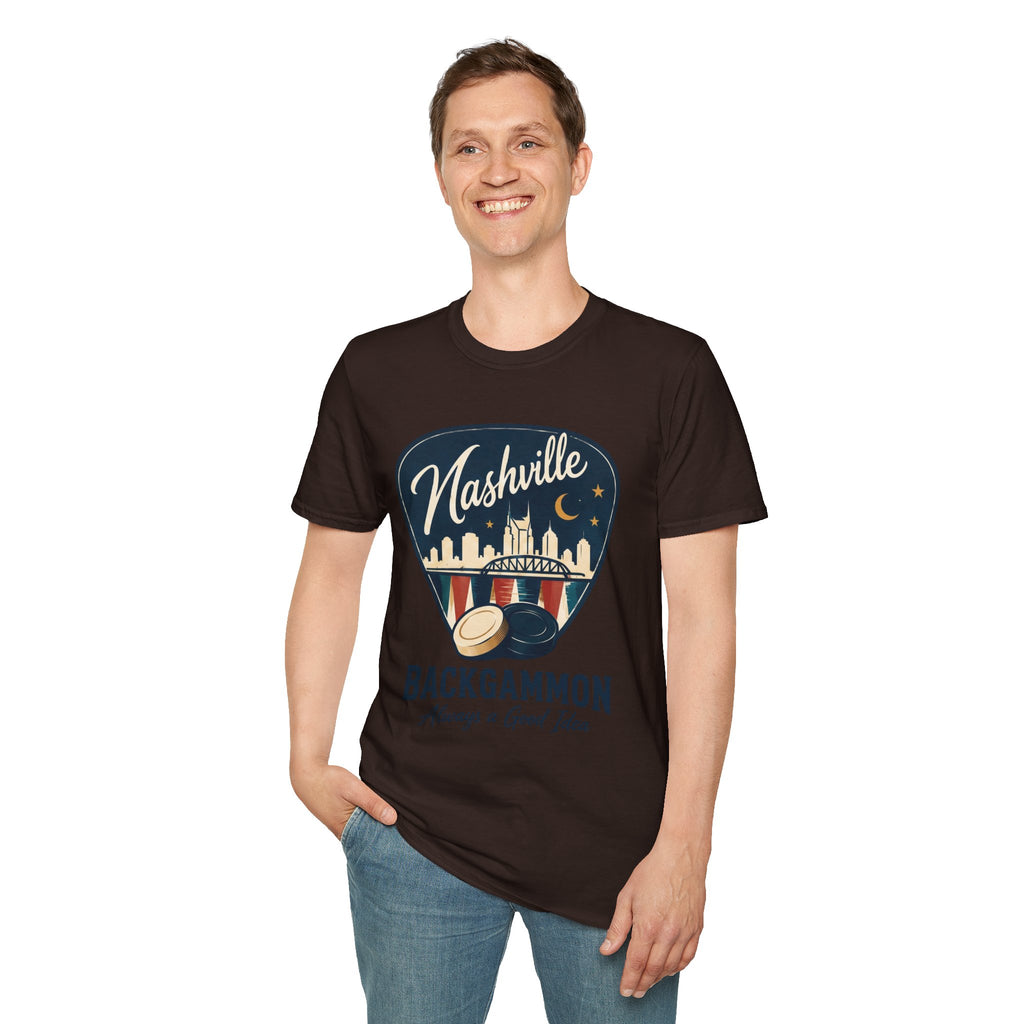 Nashville and Backgammon 2 T-Shirt — "Always a Good Idea" Vintage City Game Tee