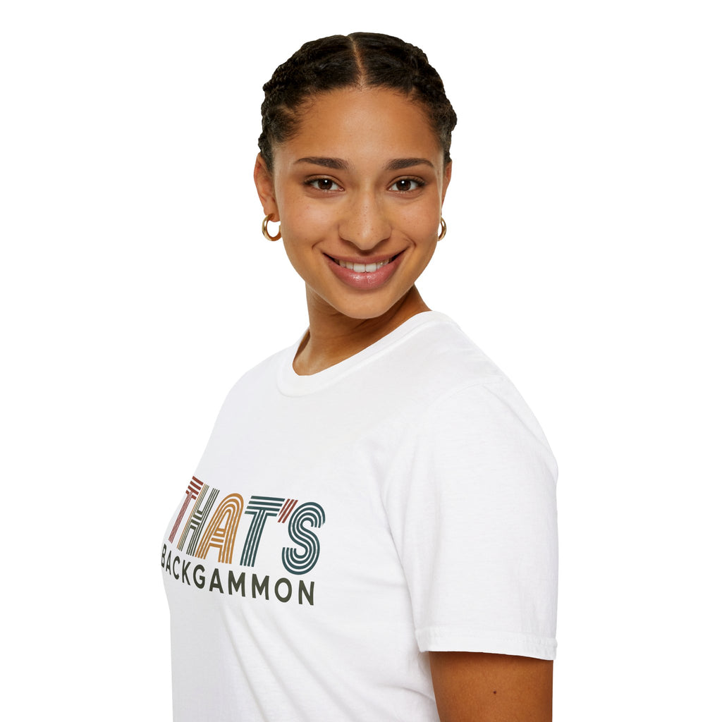 That's Backgammon 2 T-Shirt — Retro Typography Board Game Tee