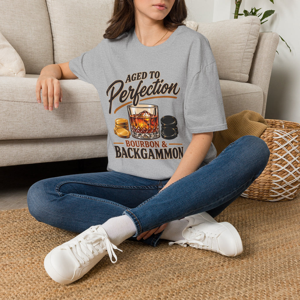 Aged to Perfection – Bourbon & Backgammon T-Shirt