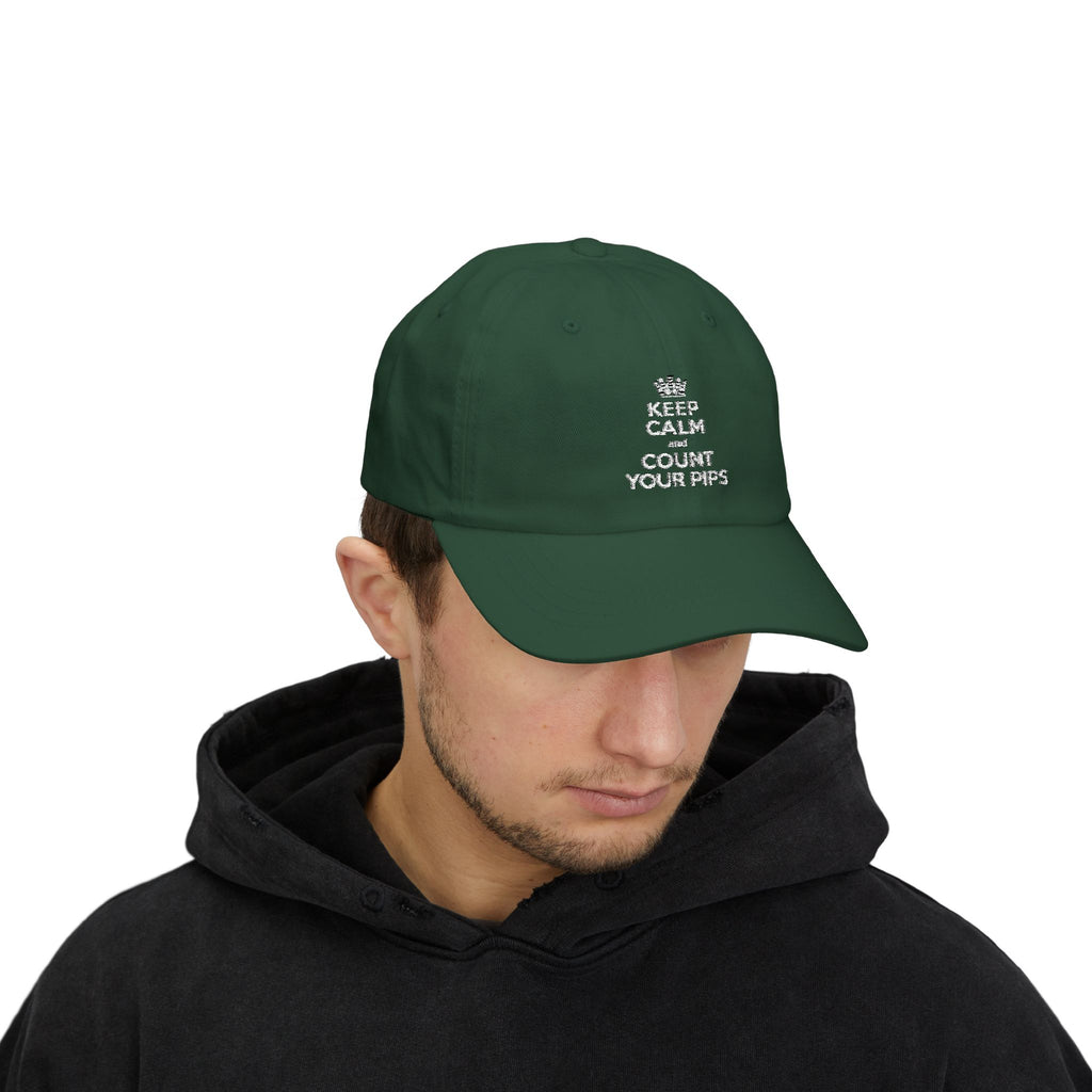 "Keep Calm and Count Your Pips" Dad Cap -Embroidered Baseball Hat