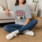 Backgammon T-Shirt — "Department of Strategy & Luck" Vintage Game Tee
