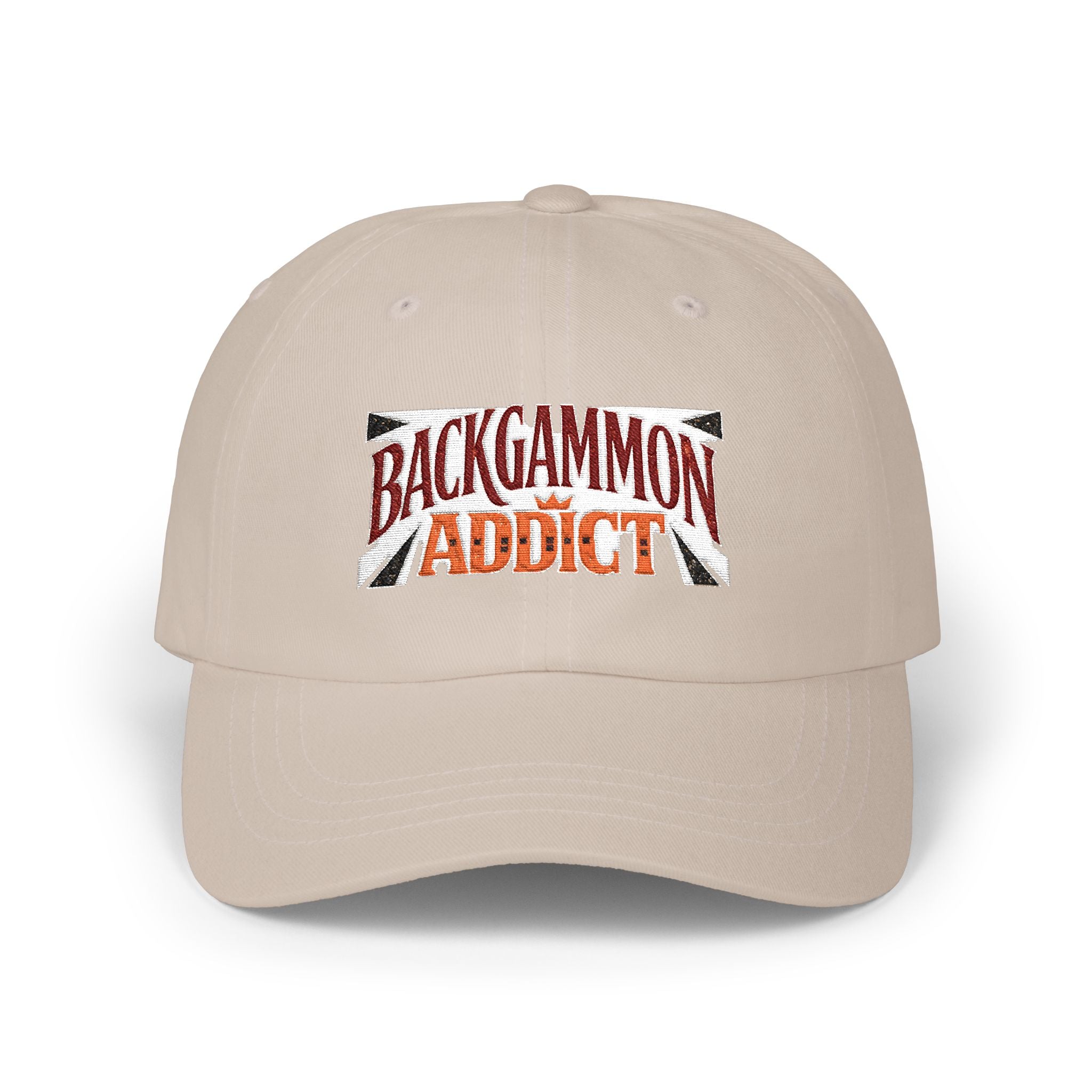 Backgammon Addict Dad Cap — Embroidered Backgammon Hat for Players
