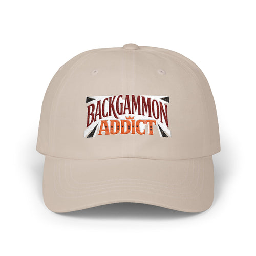 Backgammon Addict Dad Cap — Embroidered Backgammon Hat for Players