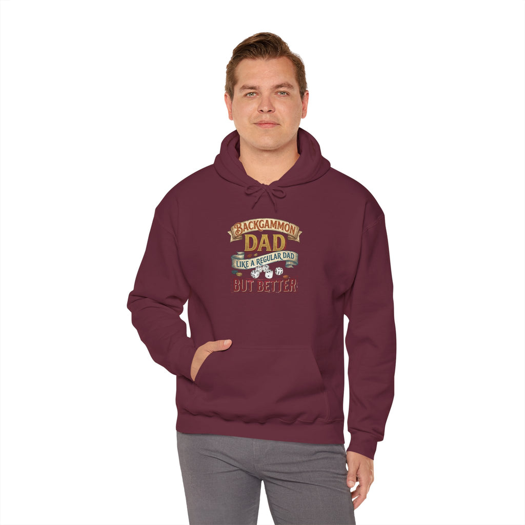 Backgammon Dad "Like a Regular Dad But Better" Unisex Heavy Blend™ Hooded Sweatshirt