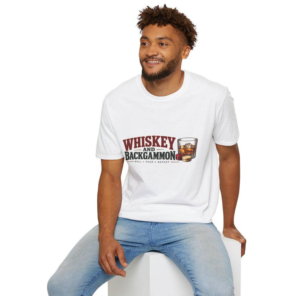 Whiskey and Backgammon T-Shirt — Vintage Bar Game Tee