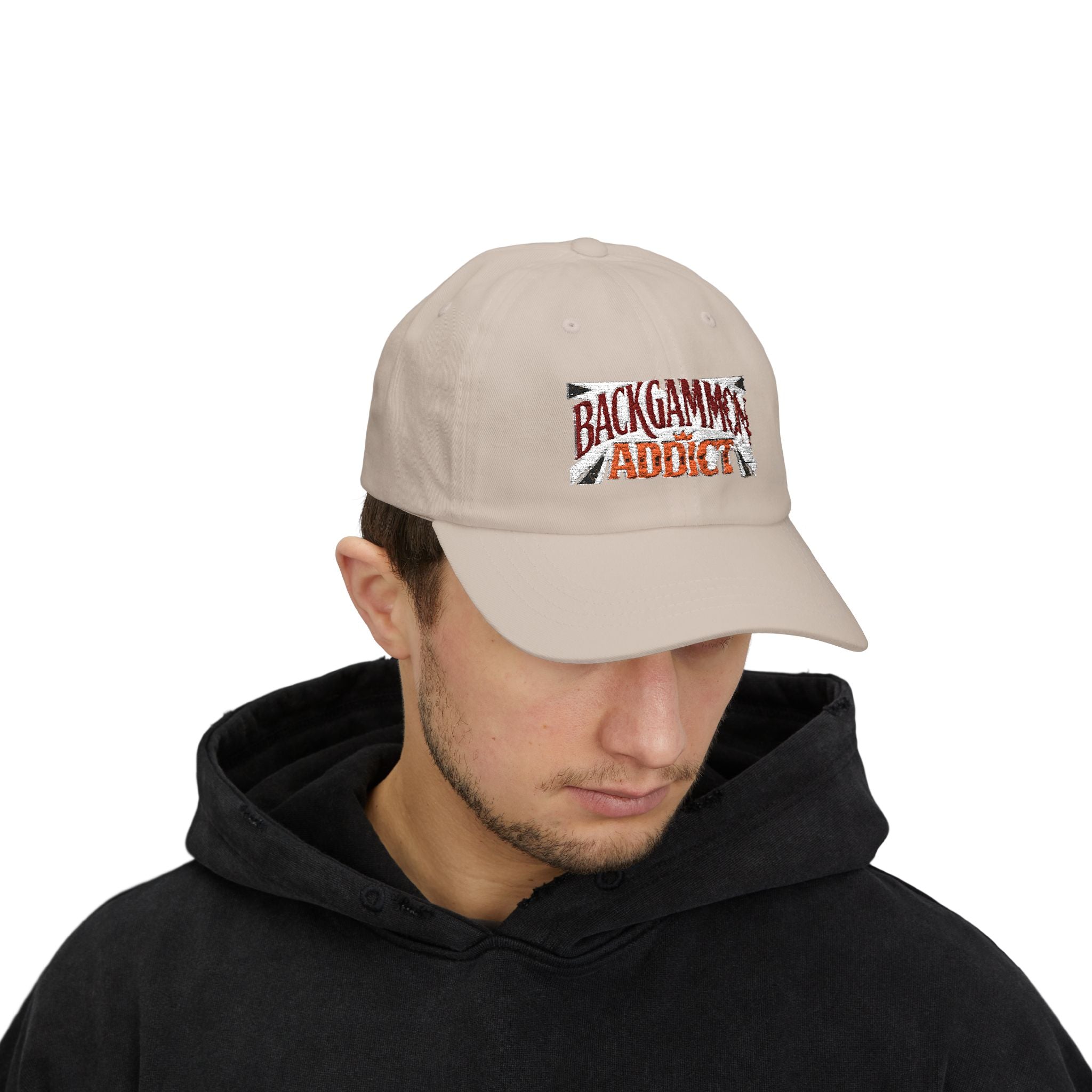 Backgammon Addict Dad Cap — Embroidered Backgammon Hat for Players