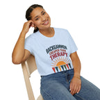 Backgammon Cheaper Than Therapy T-Shirt – Retro Sunset Board Game Tee