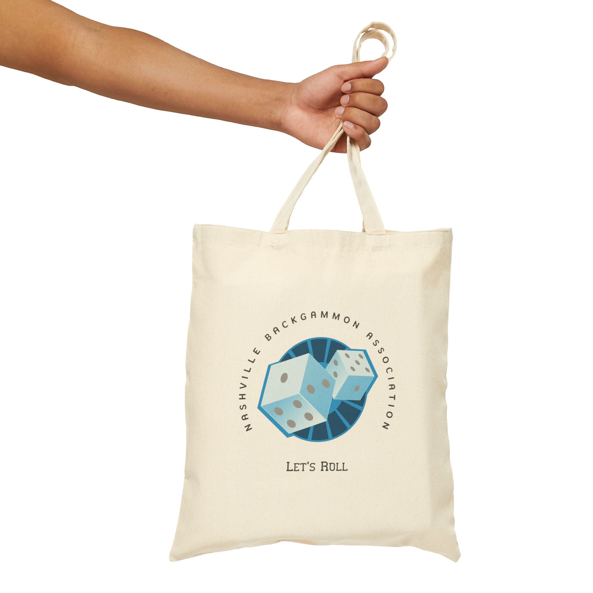 Nashville Backgammon Association Tote Bag — "Let’s Roll" Canvas Tote for Gamers & Board Game Fans