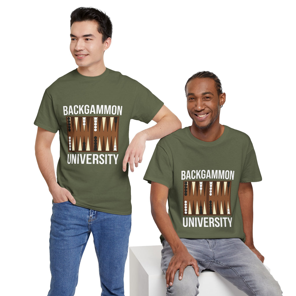 Backgammon University T-Shirt | Retro Game Pattern Tee