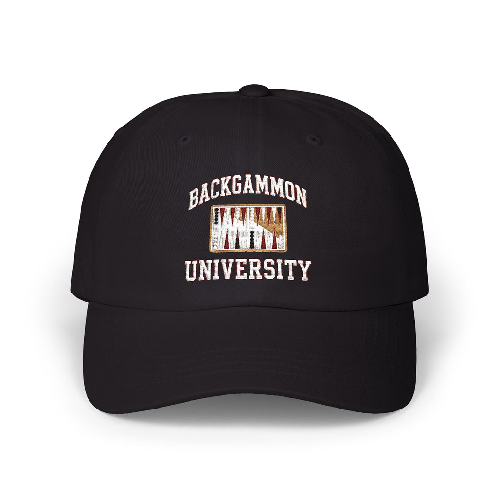 Backgammon University Dad Cap — Vintage Backgammon Board Baseball Hat