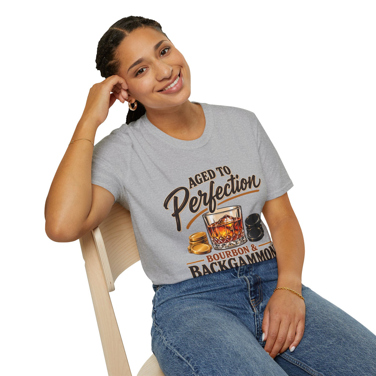 Aged to Perfection – Bourbon & Backgammon T-Shirt