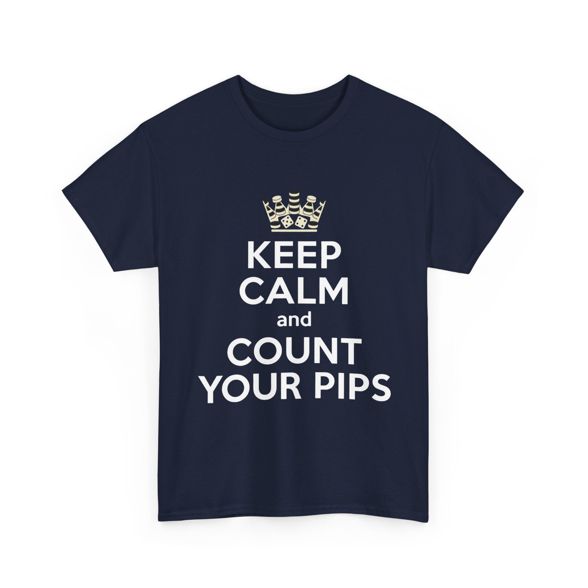 Keep Calm and Count Your Pips T-Shirt |Backgammon Inspired Tee