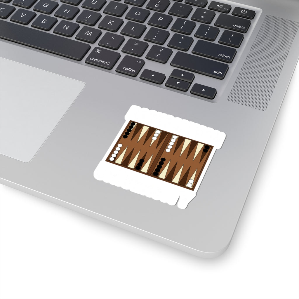 Backgammon University Sticker— Retro Game Night Vinyl Kiss-Cut