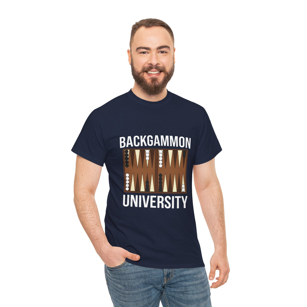 Backgammon University T-Shirt | Retro Game Pattern Tee