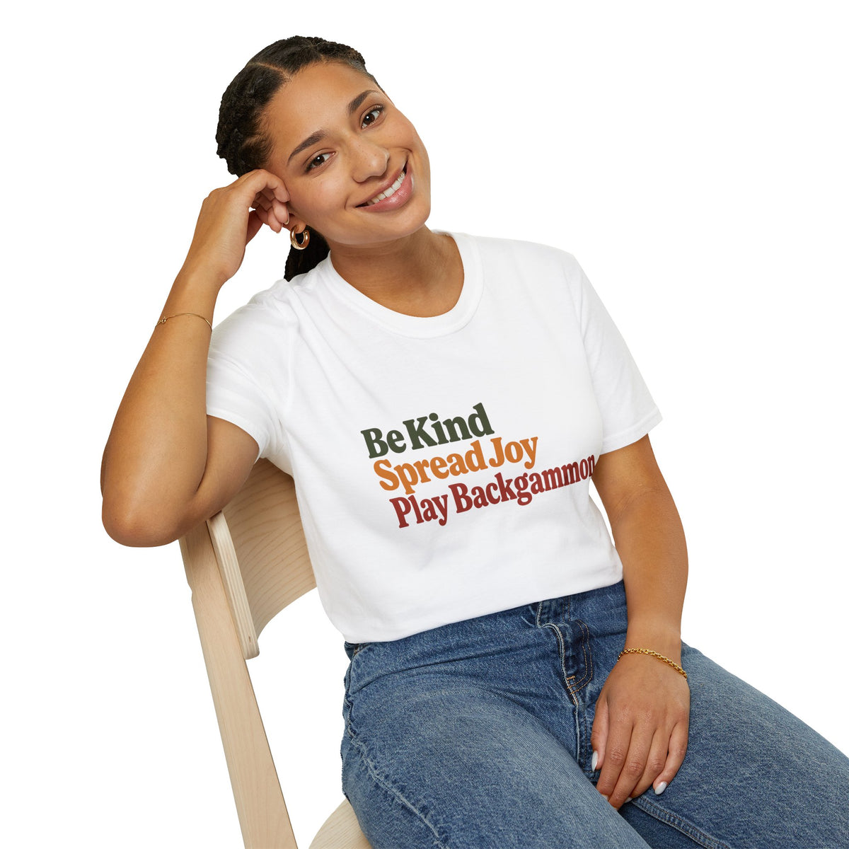 Backgammon T-Shirt — Be Kind Spread Joy Play Backgammon Tee
