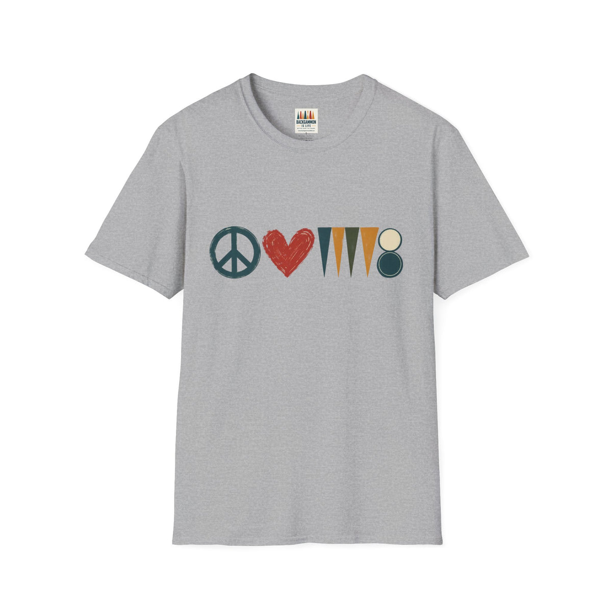 peace love and backgammon 3 T-Shirt — Retro Nature Wildlife Tee