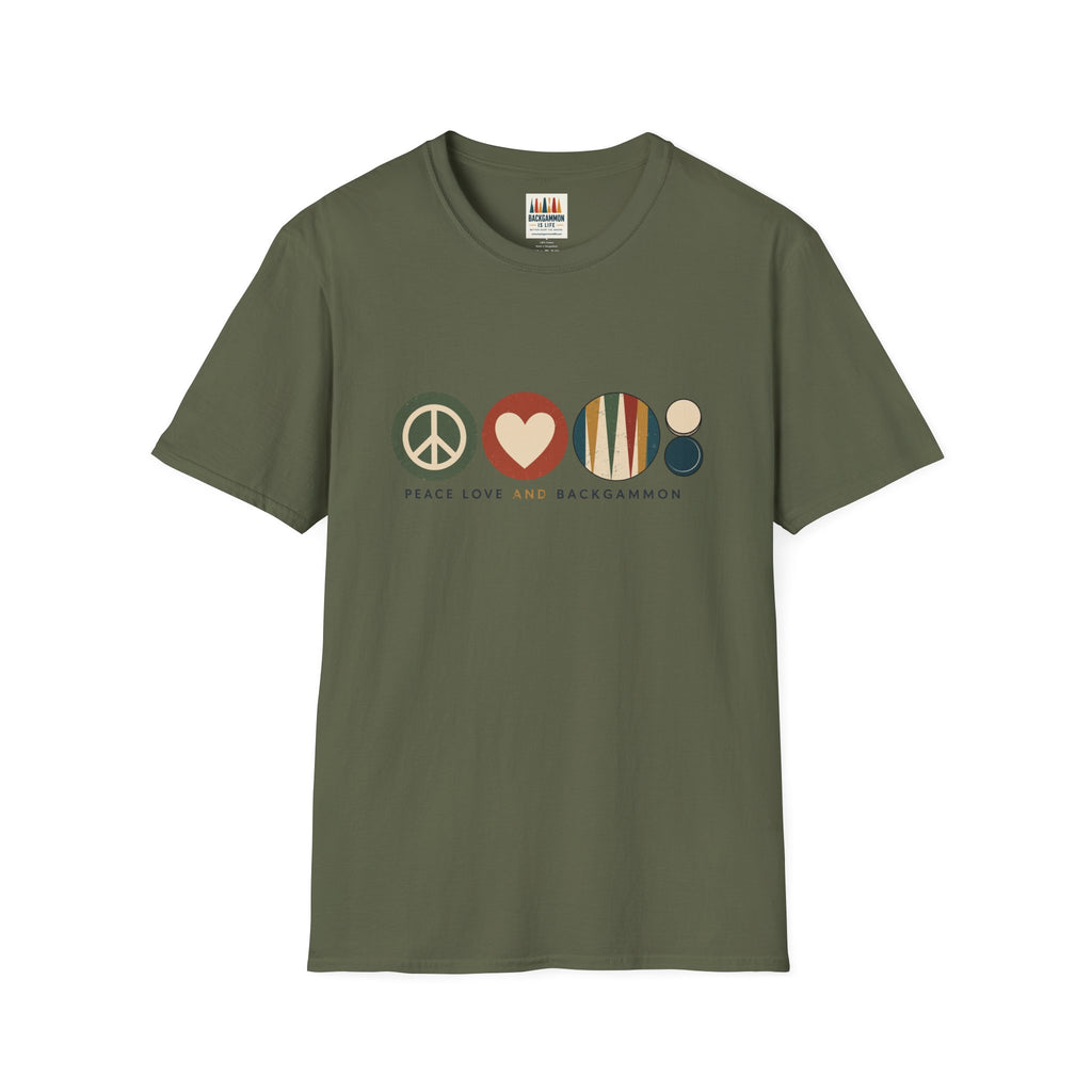 Peace Love and Backgammon 2 T-Shirt
