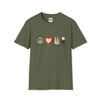 Peace Love and Backgammon 2 T-Shirt