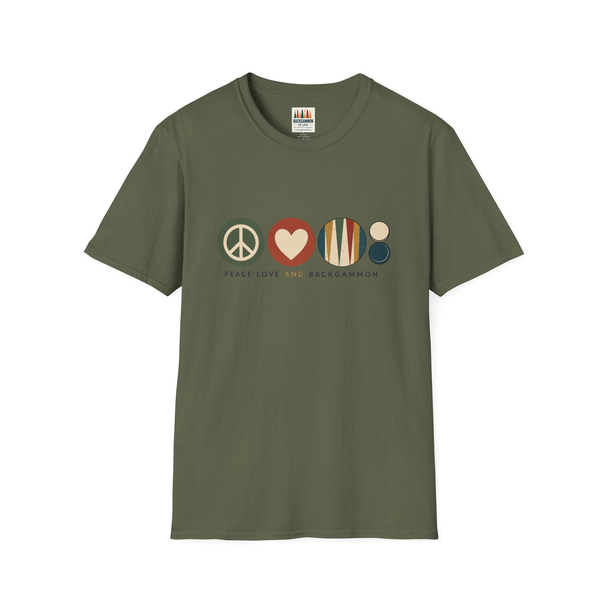 Peace Love and Backgammon 2 T-Shirt