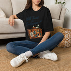 Backgammon Travel T-Shirt — "Will Travel for Backgammon" Vintage Suitcase Design