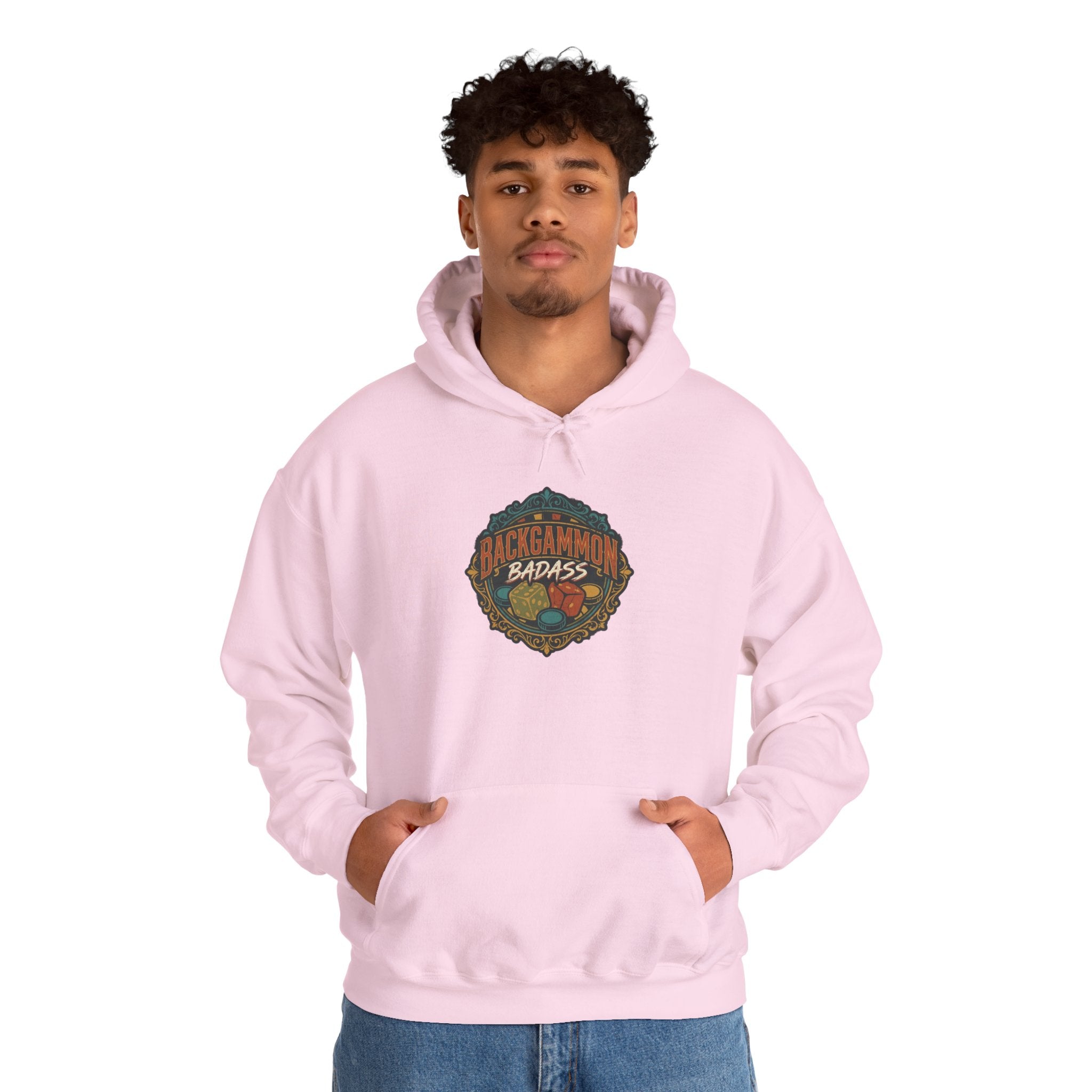 Backgammon Badass Unisex Heavy Blend™ Hooded Sweatshirt