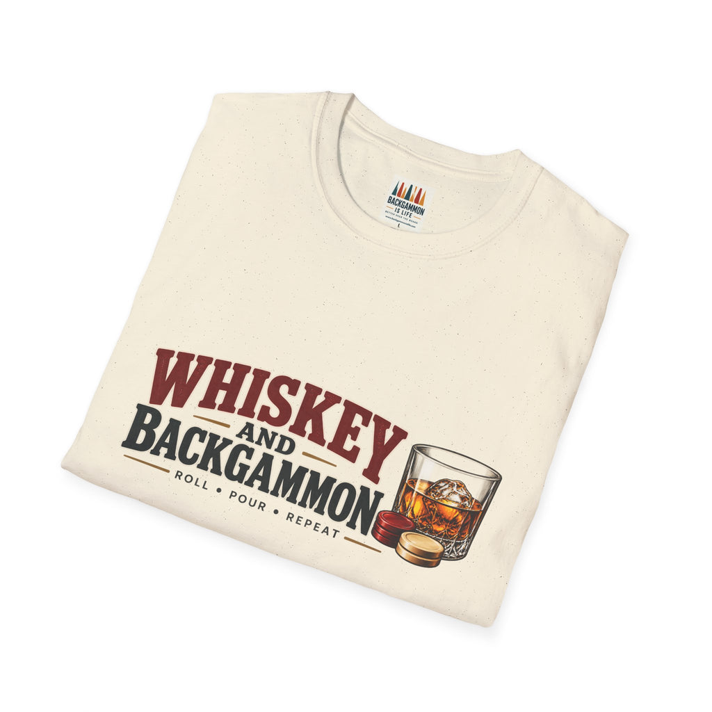 Whiskey and Backgammon T-Shirt — Vintage Bar Game Tee