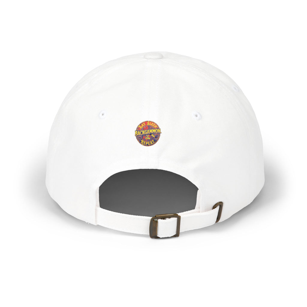 Eat. Sleep. Backgammon. Repeat. Cap — Embroidered Baseball Hat