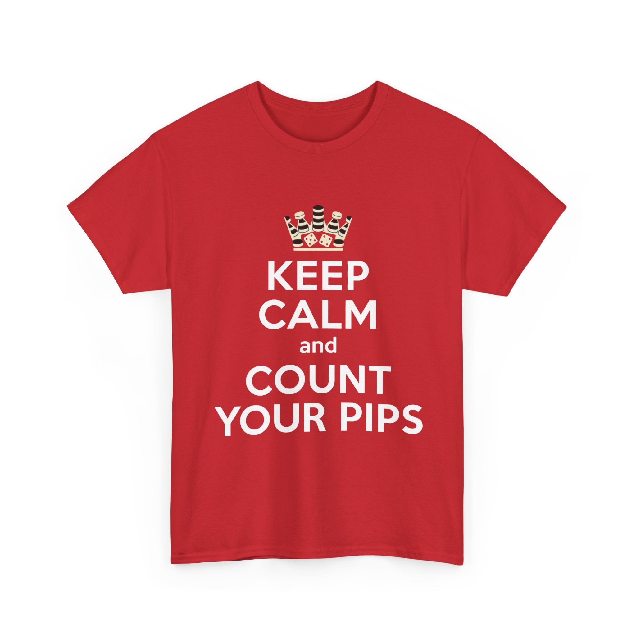 Keep Calm and Count Your Pips T-Shirt |Backgammon Inspired Tee