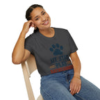 Backgammon T-Shirt — "Sit. Stay. Play Backgammon" Paw Print Tee