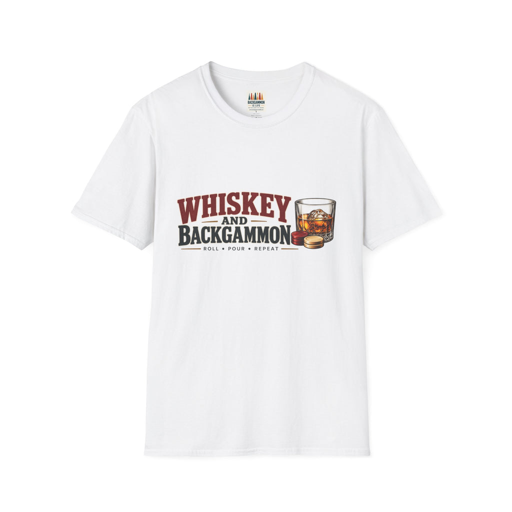 Whiskey and Backgammon T-Shirt — Vintage Bar Game Tee