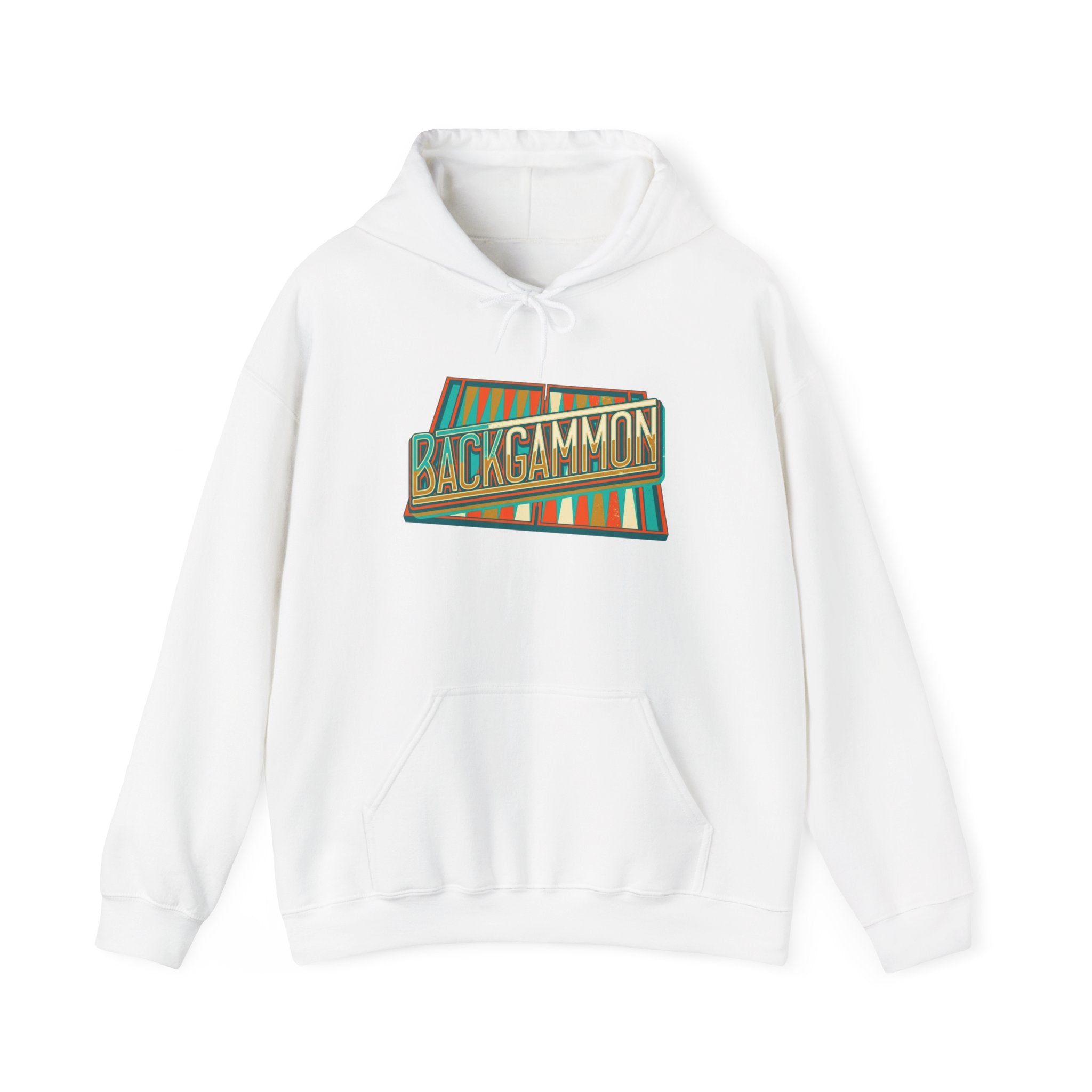 Backgammon Retro Unisex Heavy Blend™ Hooded Sweatshirt – Vintage Board Game Pullover for Players & Fans