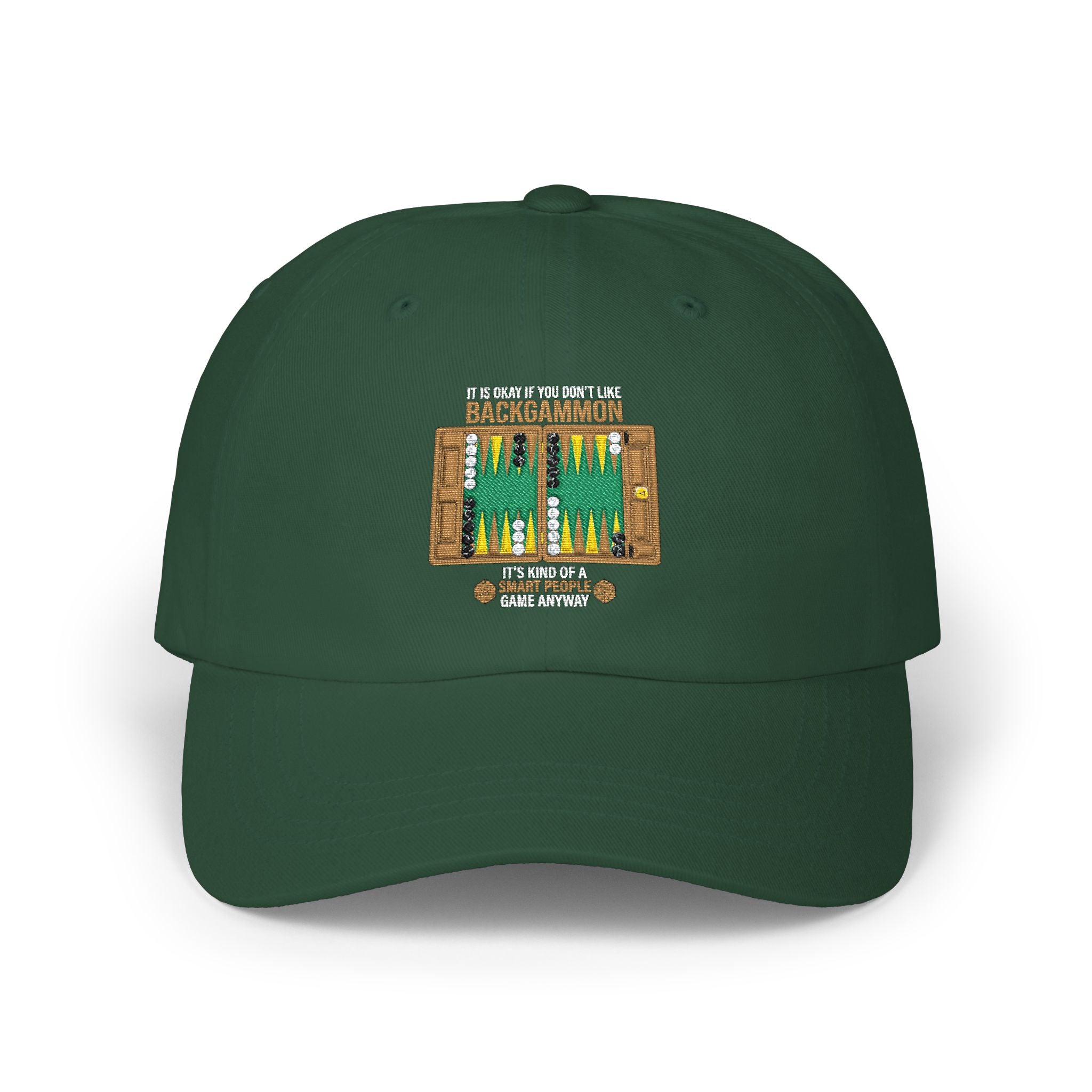 "It's Okay If You Don't Like Backgammon"Dad Cap — Embroidered Backgammon Board Vintage Game Hat