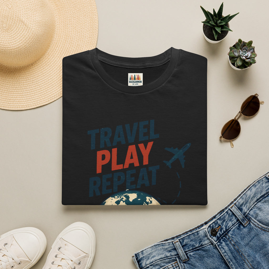 Travel Play Repeat T-Shirt – Backgammon