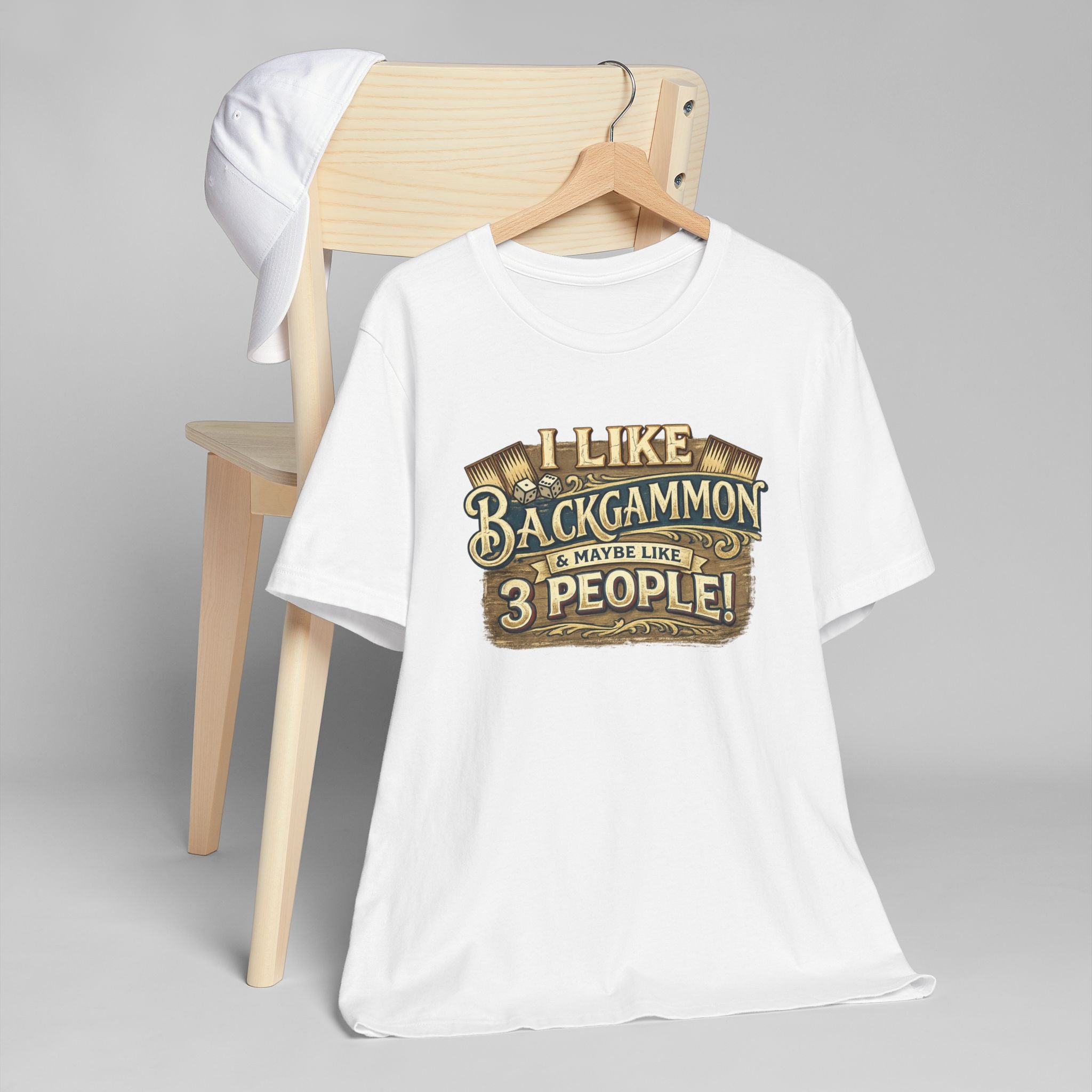 "I Like Backgammon & Maybe Like 3 People" Unisex Jersey T-shirt
