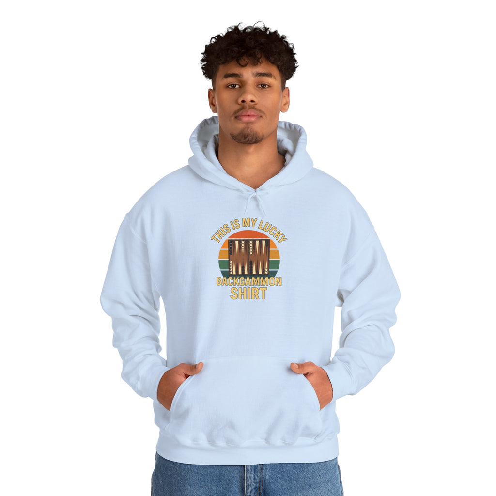 This Is My Lucky Backgammon Shirt Unisex Heavy Blend™ Hooded Sweatshirt