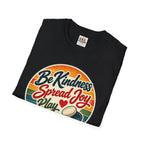 Backgammon T-Shirt — “Be Kindness Spread Joy Play Backgammon 2” Retro Graphic Tee