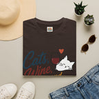 Cats, Wine & Backgammon T-Shirt — Funny Cat Lover Graphic Tee