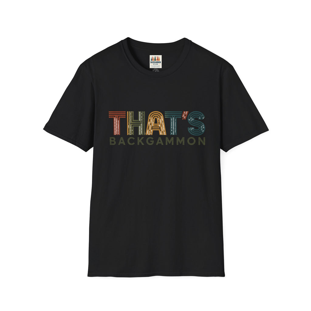 That's Backgammon 2 T-Shirt — Retro Typography Board Game Tee