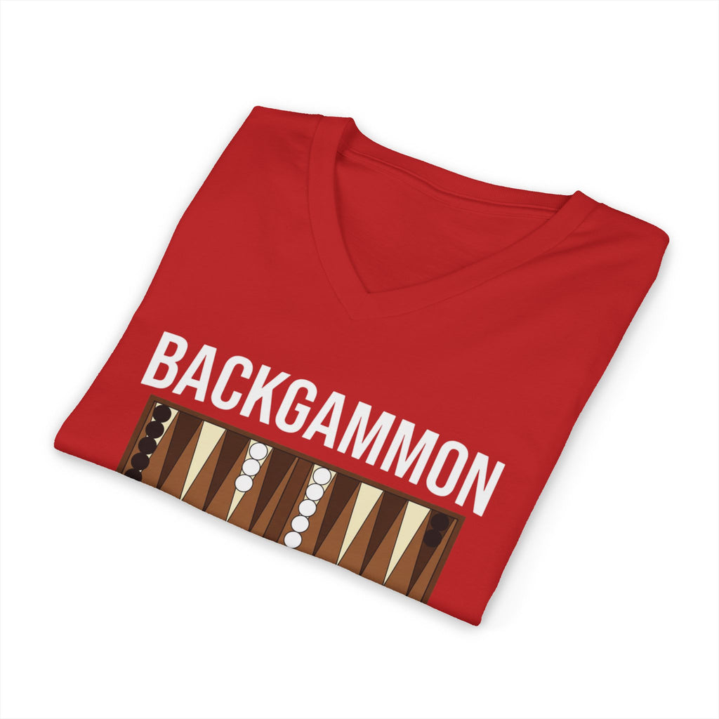 Backgammon University V-Neck Tee — Backgammon Board Graphic Shirt