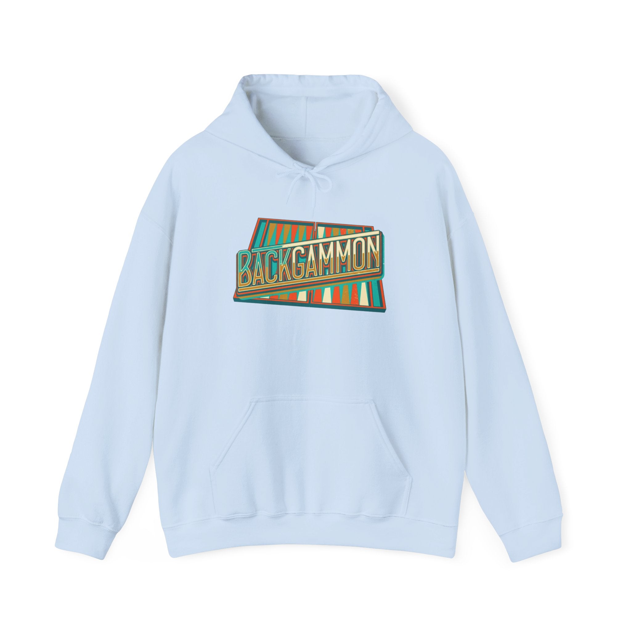 Backgammon Retro Unisex Heavy Blend™ Hooded Sweatshirt – Vintage Board Game Pullover for Players & Fans