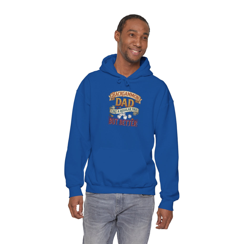 Backgammon Dad "Like a Regular Dad But Better" Unisex Heavy Blend™ Hooded Sweatshirt