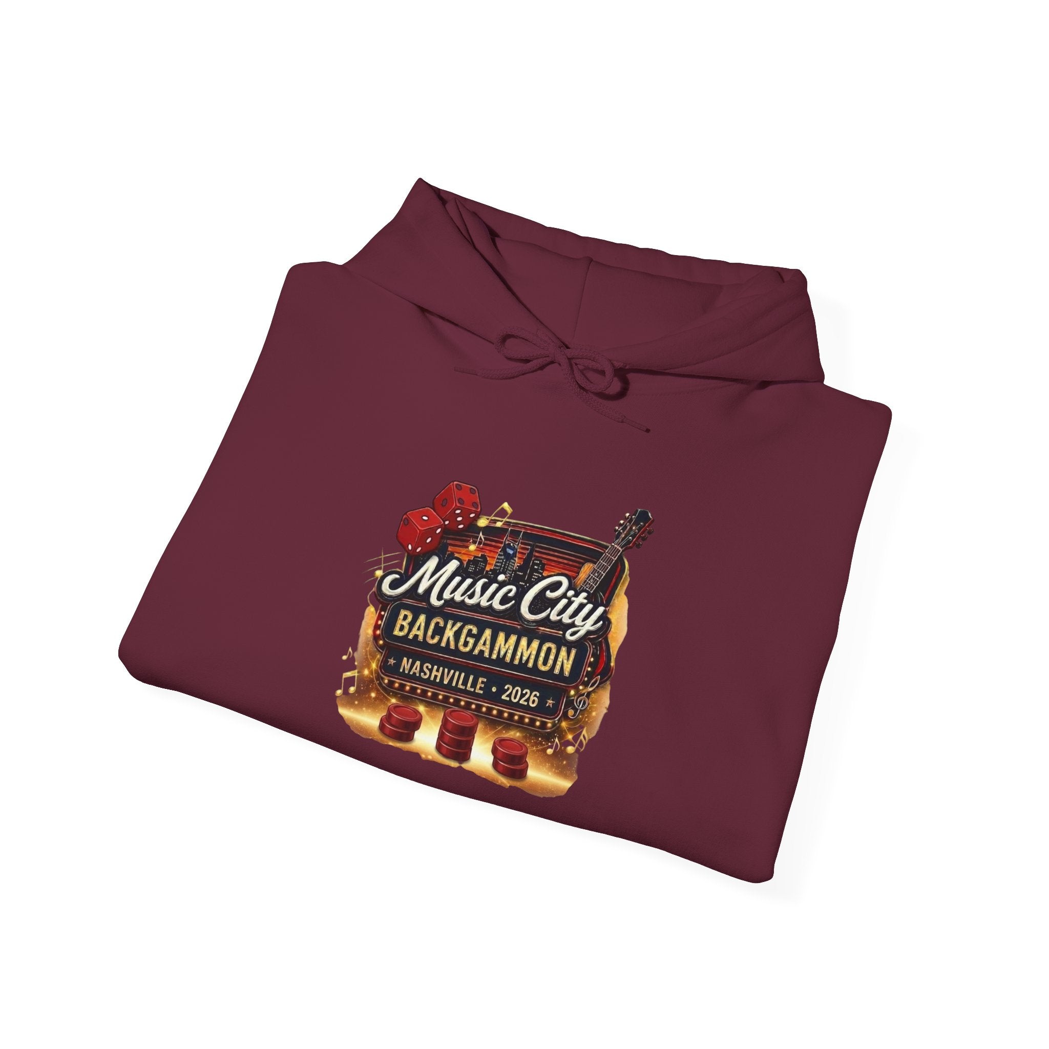 Music City Backgammon Nashville 2026 — Unisex Heavy Blend™ Hooded Sweatshirt